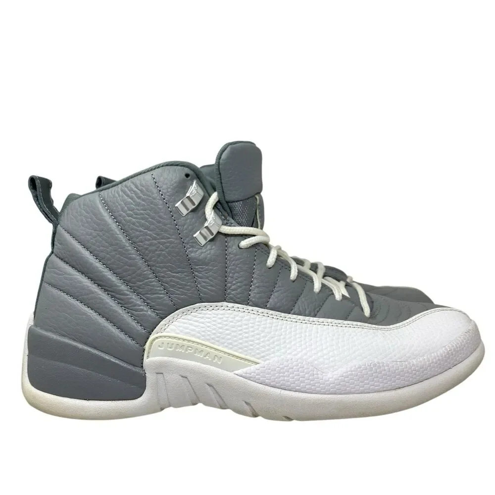 Nike Air Jordan 12 Sneakers Mens 9.5 Gray Retro Stealth Basketball CT8013-015